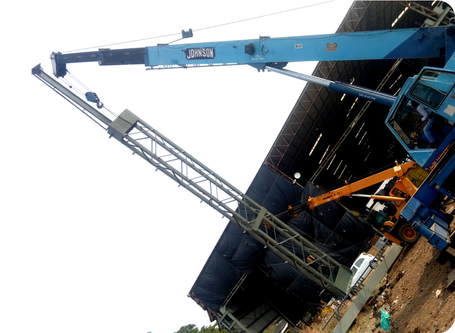 Column Erection Industrial Project